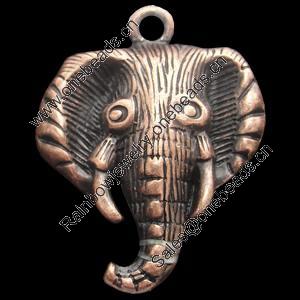 Pendant, Zinc Alloy Jewelry Findings, Lead-free,Animal Head 27x25mm, Sold by Bag