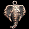 Pendant, Zinc Alloy Jewelry Findings, Lead-free,Animal Head 27x25mm, Sold by Bag