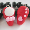 Handmade Fimo Earring, Bead size:10-15mm, Sold by Dozen 