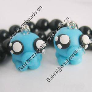 Handmade Fimo Earring, Bead size:10-15mm, Sold by Dozen 