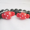 Handmade Fimo Earring, Bead size:10-15mm, Sold by Dozen 