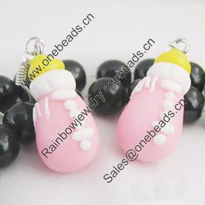 Handmade Fimo Earring, Bead size:10-15mm, Sold by Dozen 