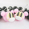 Handmade Fimo Earring, Bead size:10-15mm, Sold by Dozen 