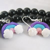 Handmade Fimo Earring, Bead size:10-15mm, Sold by Dozen 