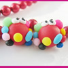 Handmade Fimo Earring, Bead size:10-15mm, Sold by Dozen 