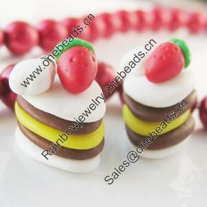 Handmade Fimo Earring, Bead size:10-15mm, Sold by Dozen 