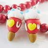 Handmade Fimo Earring, Bead size:10-15mm, Sold by Dozen 