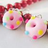 Handmade Fimo Earring, Bead size:10-15mm, Sold by Dozen 