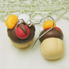 Handmade Fimo Earring, Bead size:10-15mm, Sold by Dozen 