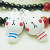 Handmade Fimo Earring, Bead size:10-15mm, Sold by Dozen 