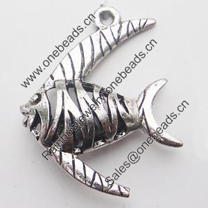 Hollow Bali Pendant Zinc Alloy Jewelry Findings, Lead-free, Animal 25x30mm, Sold by Bag