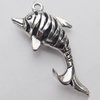 Hollow Bali Pendant Zinc Alloy Jewelry Findings, Lead-free, Animal 22x41mm, Sold by Bag