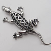 Hollow Bali Pendant Zinc Alloy Jewelry Findings, Lead-free, Animal 26x51mm, Sold by Bag