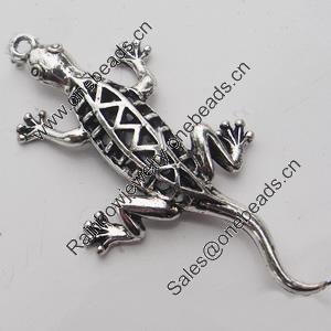 Hollow Bali Pendant Zinc Alloy Jewelry Findings, Lead-free, Animal 26x51mm, Sold by Bag