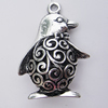 Hollow Bali Pendant Zinc Alloy Jewelry Findings, Lead-free, Animal 24x34mm, Sold by Bag