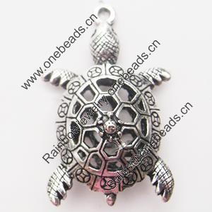 Hollow Bali Pendant Zinc Alloy Jewelry Findings, Lead-free, Animal 40x26mm, Sold by Bag