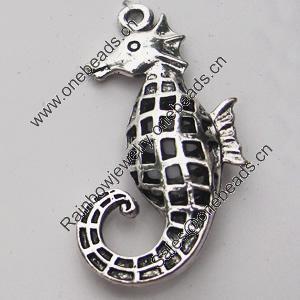 Hollow Bali Pendant Zinc Alloy Jewelry Findings, Lead-free, Animal 21x40mm, Sold by Bag