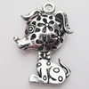 Hollow Bali Pendant Zinc Alloy Jewelry Findings, Lead-free, Animal 22x31mm, Sold by Bag
