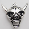Hollow Bali Pendant Zinc Alloy Jewelry Findings, Lead-free, Animal Head 31x33mm, Sold by Bag
