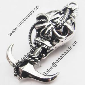 Hollow Bali Pendant Zinc Alloy Jewelry Findings, Lead-free, Head 45x25mm, Sold by Bag