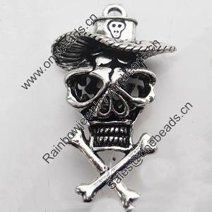 Hollow Bali Pendant Zinc Alloy Jewelry Findings, Lead-free, Head 44x27mm, Sold by Bag