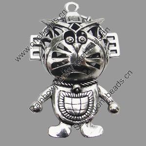 Hollow Bali Pendant Zinc Alloy Jewelry Findings, Lead-free, Animal 32x51mm, Sold by Bag