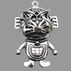 Hollow Bali Pendant Zinc Alloy Jewelry Findings, Lead-free, Animal 32x51mm, Sold by Bag