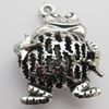 Hollow Bali Pendant Zinc Alloy Jewelry Findings, Lead-free, Animal 24x30mm, Sold by Bag