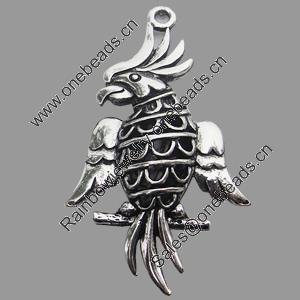 Hollow Bali Pendant Zinc Alloy Jewelry Findings, Lead-free, Animal 28x48mm, Sold by Bag