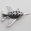 Hollow Bali Pendant Zinc Alloy Jewelry Findings, Lead-free, Aeroplane 29x38mm, Sold by Bag