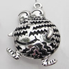 Hollow Bali Pendant Zinc Alloy Jewelry Findings, Lead-free, Animal 28x36mm, Sold by Bag
