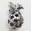 Hollow Bali Pendant Zinc Alloy Jewelry Findings, Lead-free, purse 13x22mm, Sold by Bag