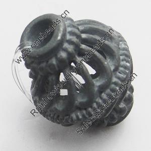 Hollow Bali Beads Zinc Alloy Jewelry Findings, Lead-free, 12x15mm, Sold by Bag