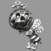 Hollow Bali Pendant Zinc Alloy Jewelry Findings, Lead-free, Animal 31x56mm, Sold by Bag