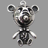 Hollow Bali Pendant Zinc Alloy Jewelry Findings, Lead-free, Animal 24x36mm, Sold by Bag