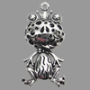 Hollow Bali Pendant Zinc Alloy Jewelry Findings, Lead-free, Animal 21x46mm, Sold by Bag