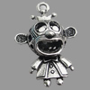 Hollow Bali Pendant Zinc Alloy Jewelry Findings, Lead-free, Animal 28x42mm, Sold by Bag