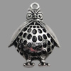 Hollow Bali Pendant Zinc Alloy Jewelry Findings, Lead-free, Animal 31x43mm, Sold by Bag