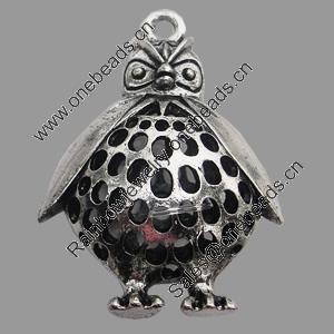 Hollow Bali Pendant Zinc Alloy Jewelry Findings, Lead-free, Animal 31x43mm, Sold by Bag