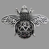 Hollow Bali Pendant Zinc Alloy Jewelry Findings, Lead-free, Animal 39x51mm, Sold by Bag