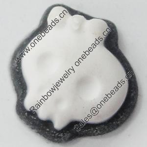 Cameos Resin Beads, No-Hole Jewelry findings, 12x12mm, Sold by Bag 