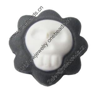Cameos Resin Beads, No-Hole Jewelry findings, 16.5mm, Sold by Bag 