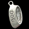 Pendant, Zinc Alloy Jewelry Findings, Lead-free,plate 8x17mm, Sold by Bag