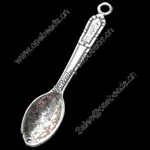 Pendant, Zinc Alloy Jewelry Findings, Lead-free,scoop 11x53mm, Sold by Bag