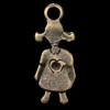 Pendant, Zinc Alloy Jewelry Findings, Lead-free, Girl 14.6x7mm, Sold by Bag