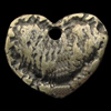 Pendant, Zinc Alloy Jewelry Findings, Lead-free, Heart 10x11mm, Sold by Bag