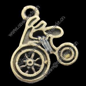 Pendant, Zinc Alloy Jewelry Findings, Lead-free, 11x12mm, Sold by Bag