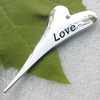 Zinc alloy Jewelry Pendant/Charm, Nickel-free & Lead-free, with word:love, Length: About 60mm, Sold by PC 