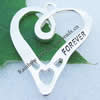 Zinc alloy Jewelry Pendant/Charm With word"FOREVER", Lead-free 25mm, Sold by PC 