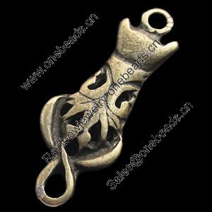 Connectors, Zinc Alloy Jewelry Findings, Lead-free, 23x10mm, Sold by Bag